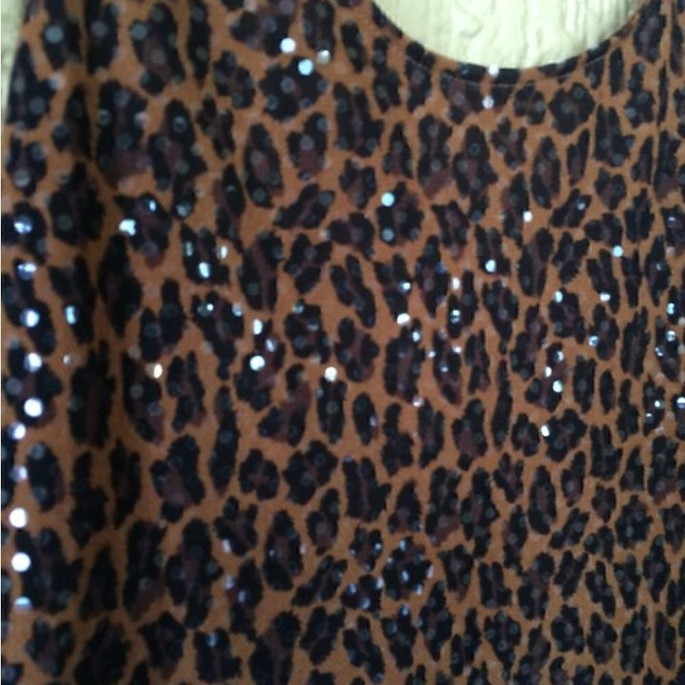 Express Sequined  Animal Print Tank Dress - Picture 8 of 11